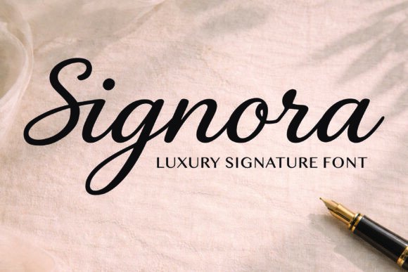Signora: The Elegant Script Font for Modern Luxury Branding