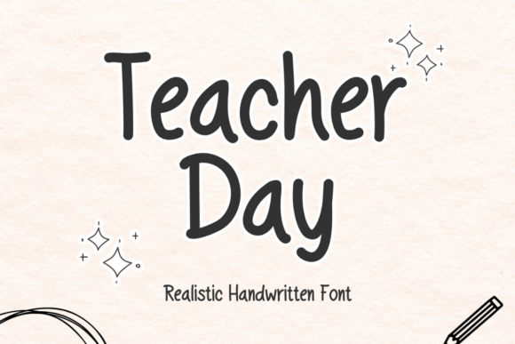 Teacher Day Font: A Handwritten Style for Creative Projects