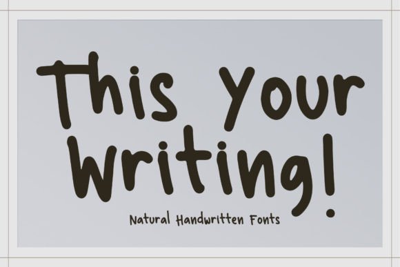 This Your Writing: The Handwritten Font for Authentic Connection